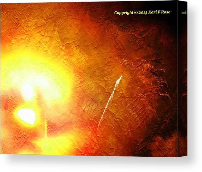 Art Canvas Print featuring the photograph Orange fireworks by Karl Rose