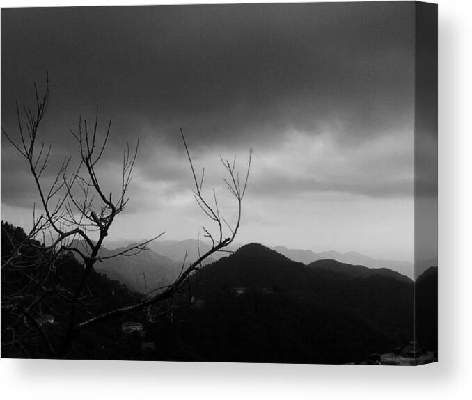 Wallpaper Buy Art Print Phone Case T-shirt Beautiful Duvet Case Pillow Tote Bags Shower Curtain Greeting Cards Mobile Phone Apple Android Nature Pari Tibba Hill Of Fairies Ghosts Spirits Mussoorie India Hills Mountains Clouds Salman Ravish Khan Canvas Print featuring the photograph Pari Tibba Mussoorie by Salman Ravish