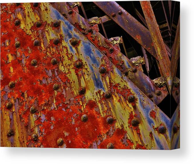 Rust Photographs Canvas Print featuring the photograph Pause in the Tango by Charles Lucas