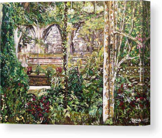 Bali Canvas Print featuring the painting Peace and Quiet by Belinda Low