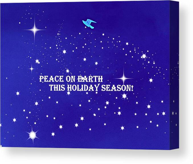Heaven Canvas Print featuring the photograph Peace On Earth Card by Kathy Barney