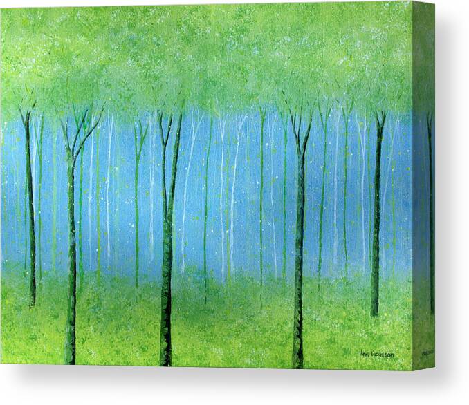 Abstract Canvas Print featuring the painting Peaceful Place by Herb Dickinson