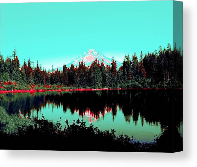 Mirror Lake Canvas Print featuring the photograph Peak Performance by Laureen Murtha Menzl