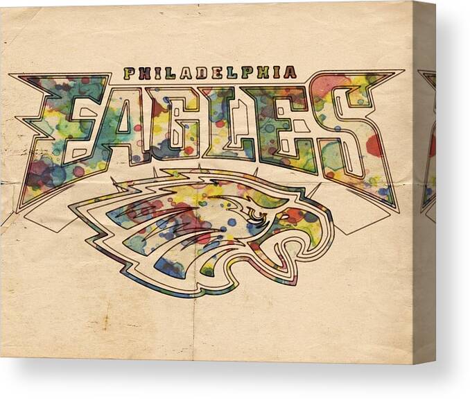 Philadelphia Eagles Canvas Print featuring the painting Philadelphia Eagles Poster Art by Florian Rodarte