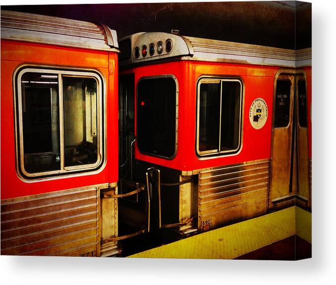 Philadelphia Canvas Print featuring the photograph Philadelphia - Subway Train 1 by Richard Reeve
