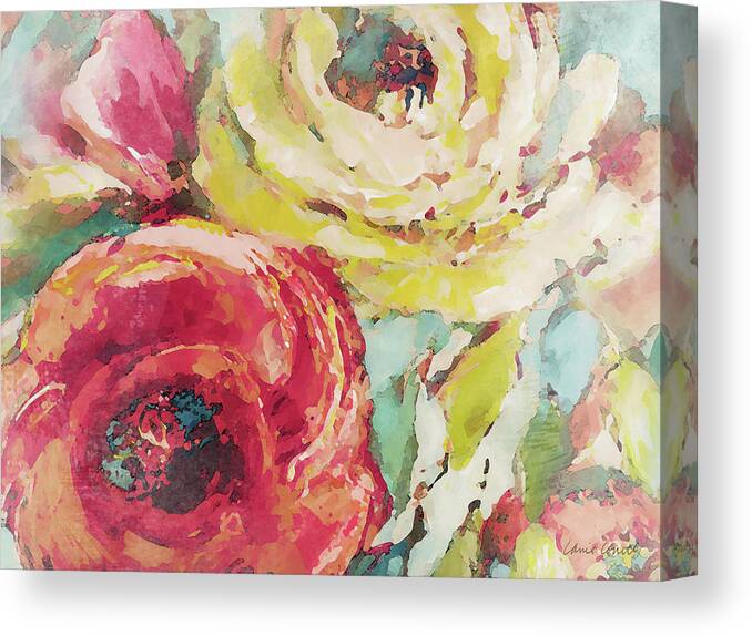 Pink Canvas Print featuring the painting Pink Spring Is Nigh by Lanie Loreth