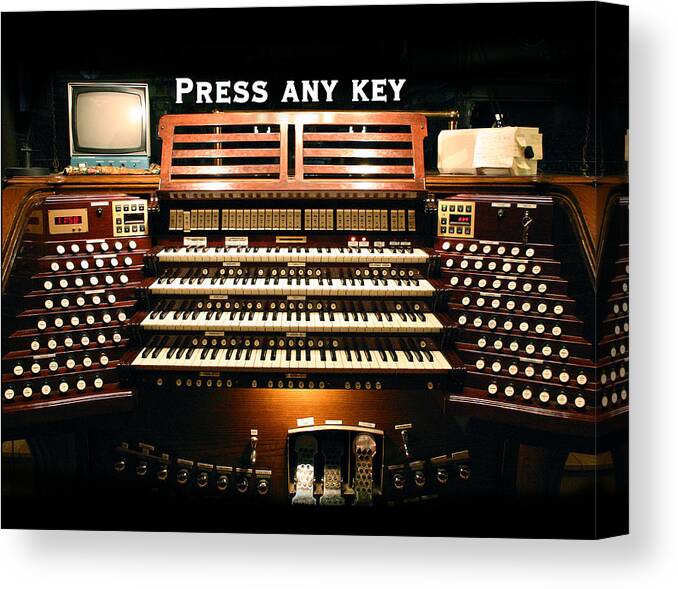 Pipe Organ Canvas Print featuring the photograph Press Any Key by Jenny Setchell
