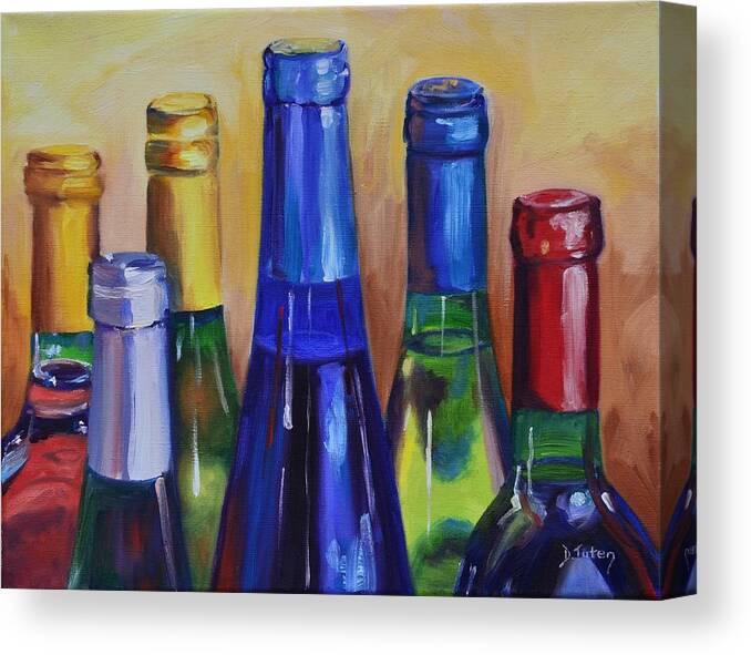 Wine Canvas Print featuring the painting Primarily Wine by Donna Tuten
