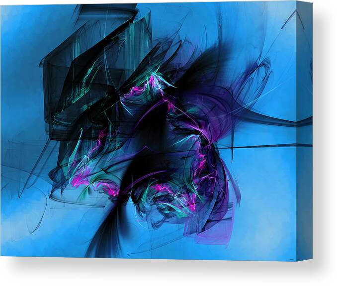 Abstract Canvas Print featuring the digital art Pufflescream by Jeff Iverson
