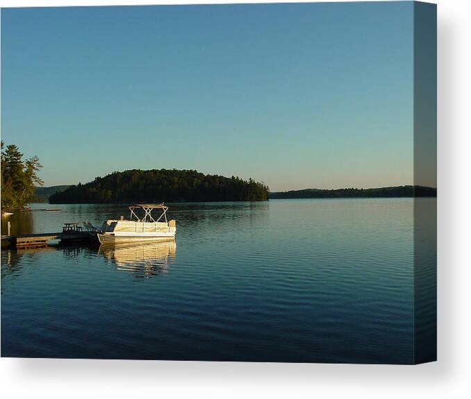 Quiet Lake Canvas Print featuring the photograph Quiet Lake by Dorothy Maier