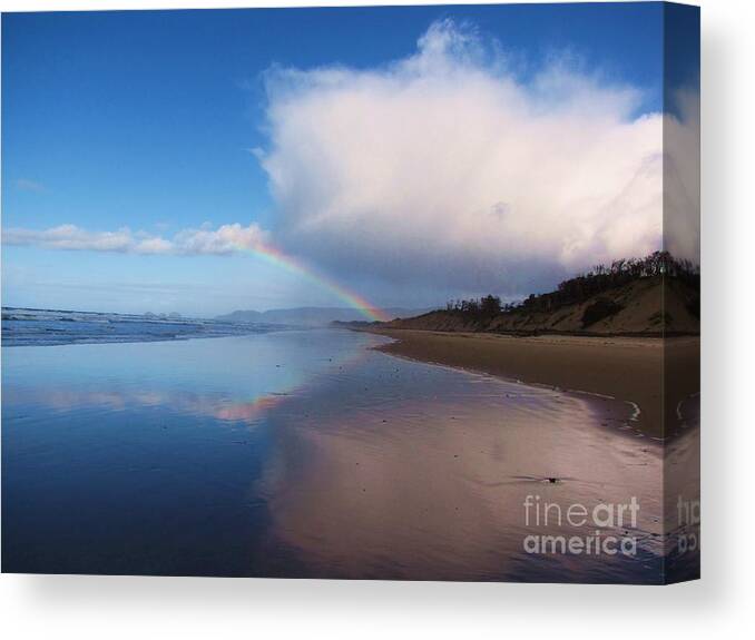 Rainbow Canvas Print featuring the photograph Rainbow Reflection by Michele Penner