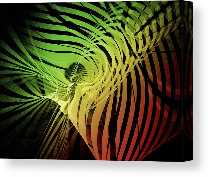 Fractal Art Canvas Print featuring the digital art Rainbow Ribs by Richard J Cassato