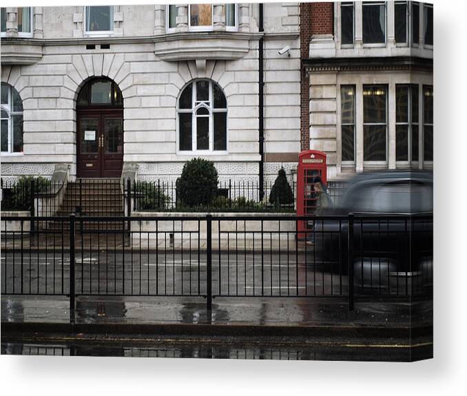 London Canvas Print featuring the photograph Rainy London by Philip G