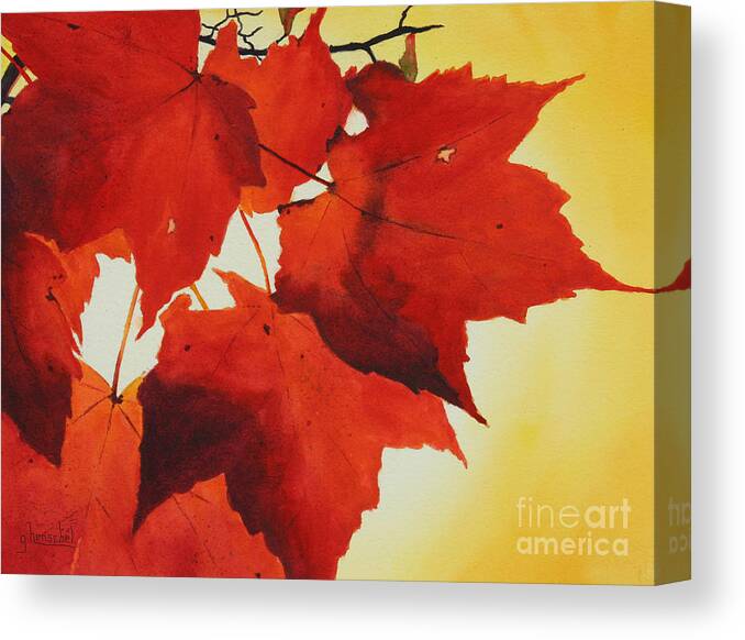 Still Life Canvas Print featuring the painting Red and Yellow by Glenyse Henschel