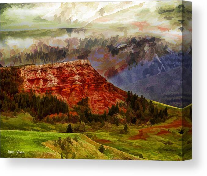 Abstract Canvas Print featuring the photograph Red Bluff Fantasy by Don Vine