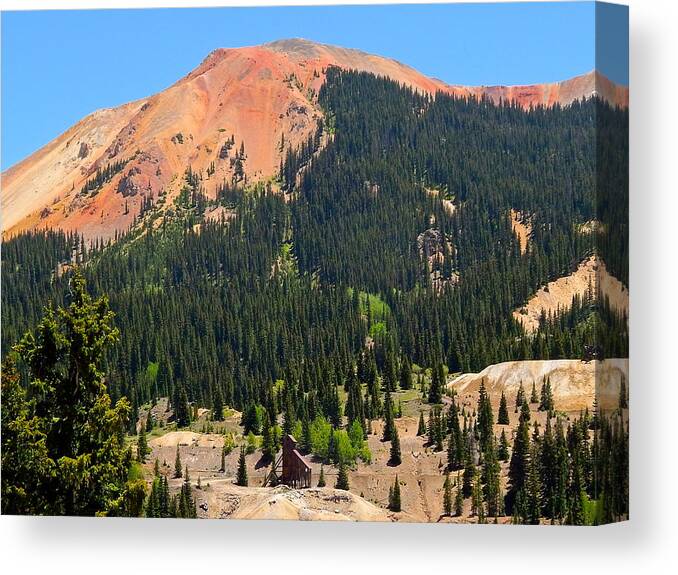 Photo Canvas Print featuring the photograph Red Mountain by Dan Miller