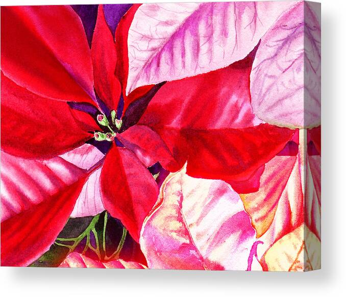 Red Canvas Print featuring the painting Red Red Christmas by Irina Sztukowski