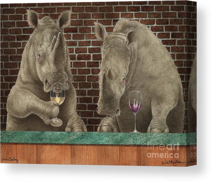 Will Bullas Canvas Print featuring the painting Rhine Tasting... by Will Bullas