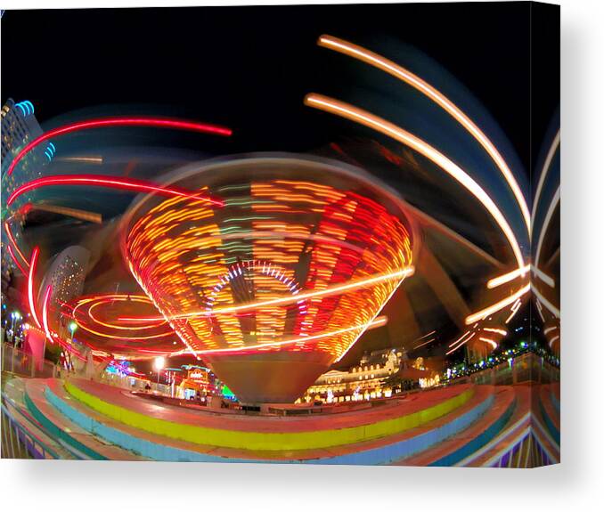 Amusement Park Canvas Print featuring the photograph Ring Encasing by Hitoshi Nishimura