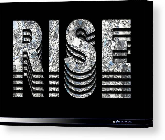Rise Canvas Print featuring the digital art Rise by Andrew Selby