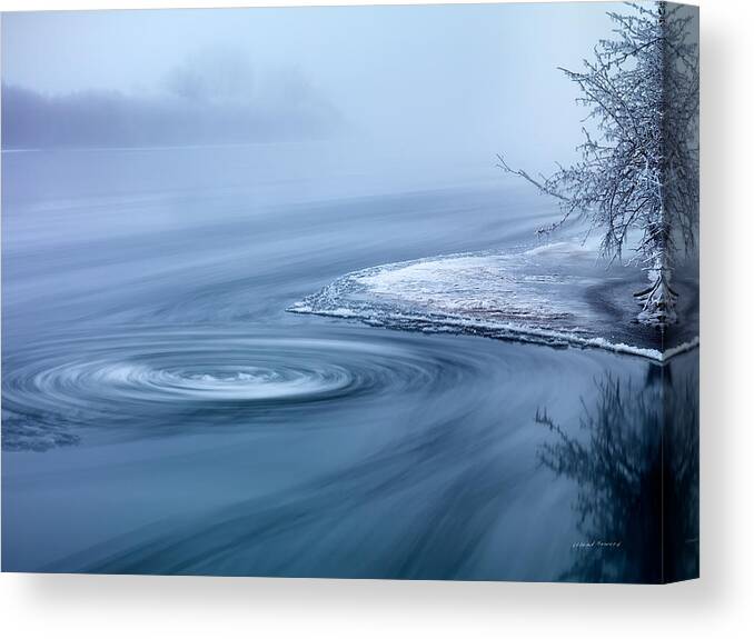 Idaho Scenics Canvas Print featuring the photograph River Swirl by Leland D Howard