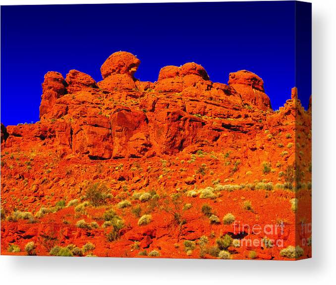Landscape Canvas Print featuring the photograph Rocky Outcrop by Mark Blauhoefer