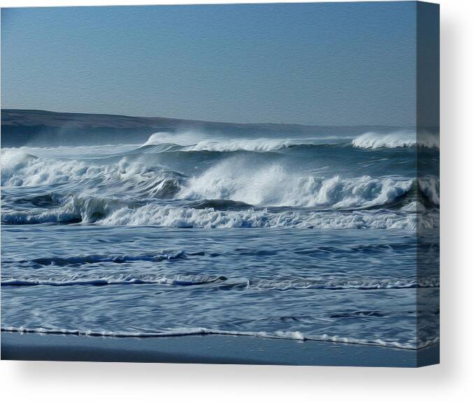 Morocco Canvas Print featuring the photograph Rolling waves by Tracy Winter