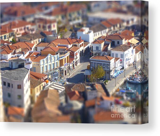 Tilt Canvas Print featuring the photograph Rooftops by Vicki Spindler