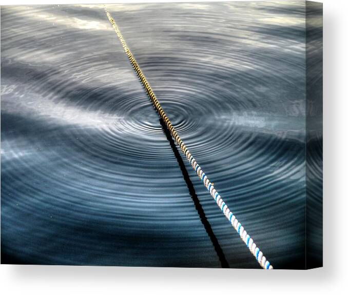 Rope Canvas Print featuring the photograph Rope Ripples by Peter Mooyman