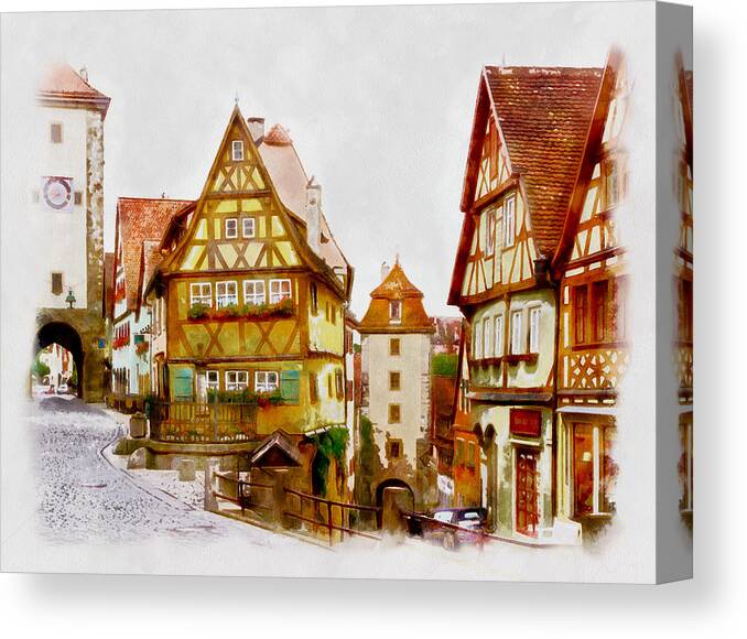 Mediaeval Canvas Print featuring the photograph Rothenburg by Jenny Setchell