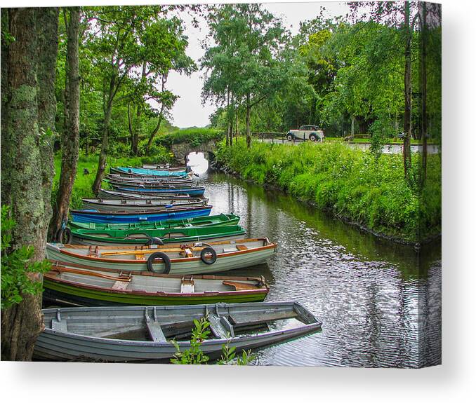 Boats Canvas Print featuring the photograph Row Boats by Gestalt Imagery