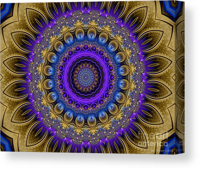 Frax Canvas Print featuring the digital art Royal Mandala 2 by Jon Munson II