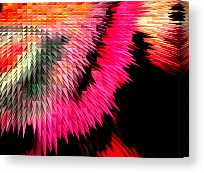 Pink Canvas Print featuring the digital art Rug by Mary Russell