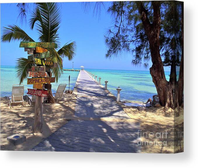 Cayman Canvas Print featuring the photograph Rum Point by Carey Chen