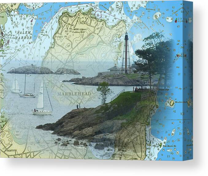 Marblehead Ma Canvas Print featuring the photograph Running on the wind by Jeff Folger