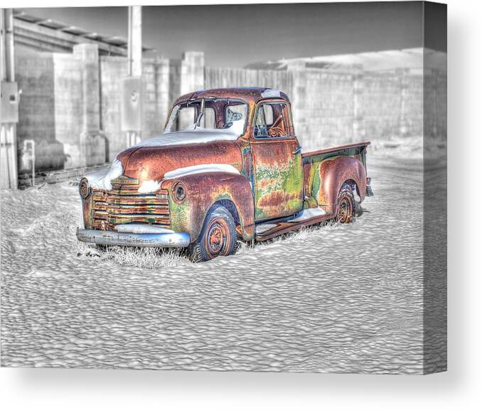 Truck Canvas Print featuring the photograph Rusty Purgatory by HW Kateley