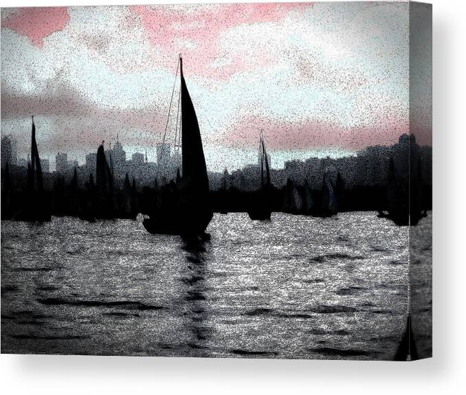 Sailboats Canvas Print featuring the photograph Sailors' Delight by Jessica Levant