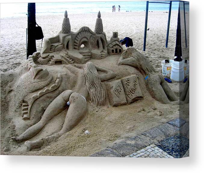 Sand Art On Copacababa Beach Canvas Print / Canvas Art by Jay Milo - Fine  Art America