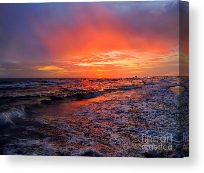 Sanibel Island Canvas Print featuring the photograph Sanibel Sunset by Jeff Breiman