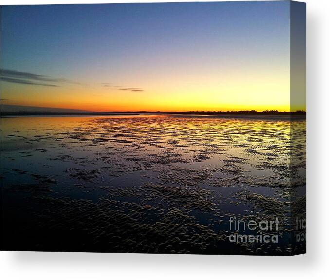 Sapelo Canvas Print featuring the photograph Sapelo Sunset Tide by Andre Turner