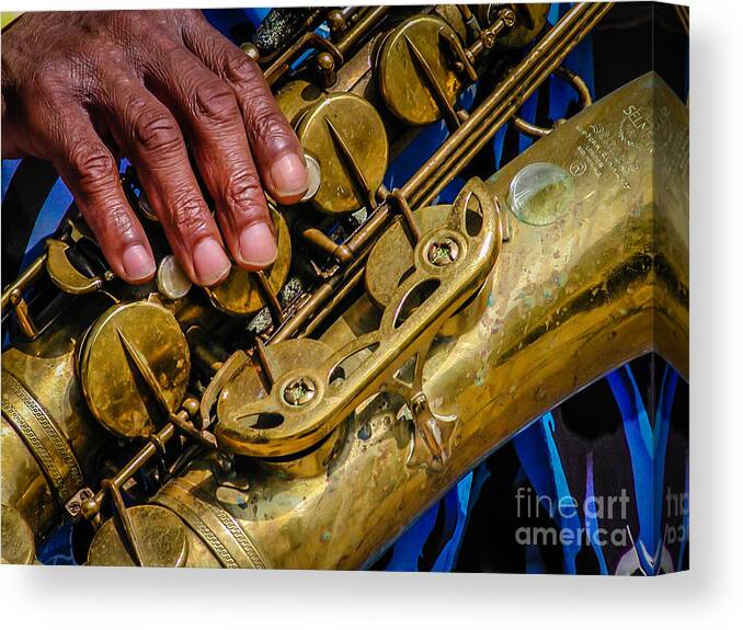 Saxaphone Canvas Print featuring the photograph Sax by George DeLisle