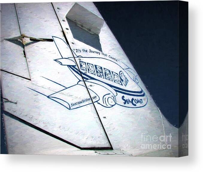 Airplane Canvas Print featuring the photograph Seacoast Airlines by Peggy Hughes