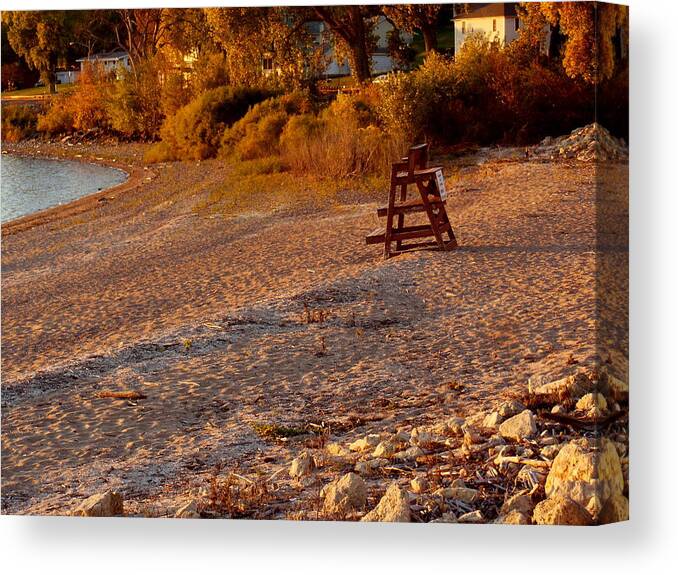 Beach Canvas Print featuring the photograph Season Over by Wild Thing