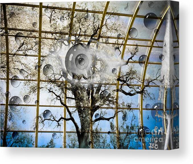 Surrealism Canvas Print featuring the digital art Seeing Breathing by Fei A