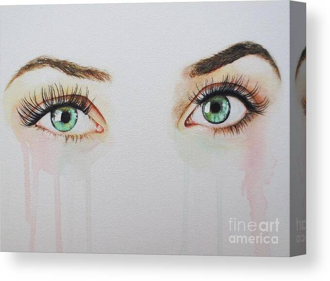 Eye Painting Canvas Print featuring the painting Seeing Into The Soul #1 by Malinda Prud'homme