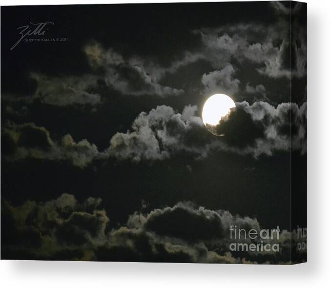 Full Moon Canvas Print featuring the photograph September Moon by Suzette Kallen