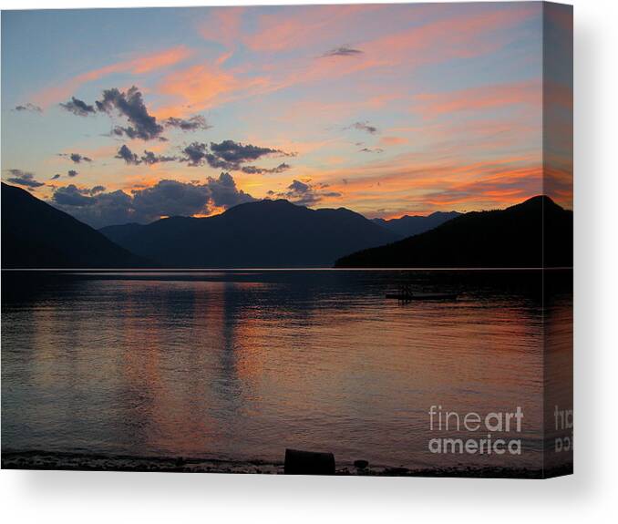 Kootenay Canvas Print featuring the photograph September Sunset by Leone Lund
