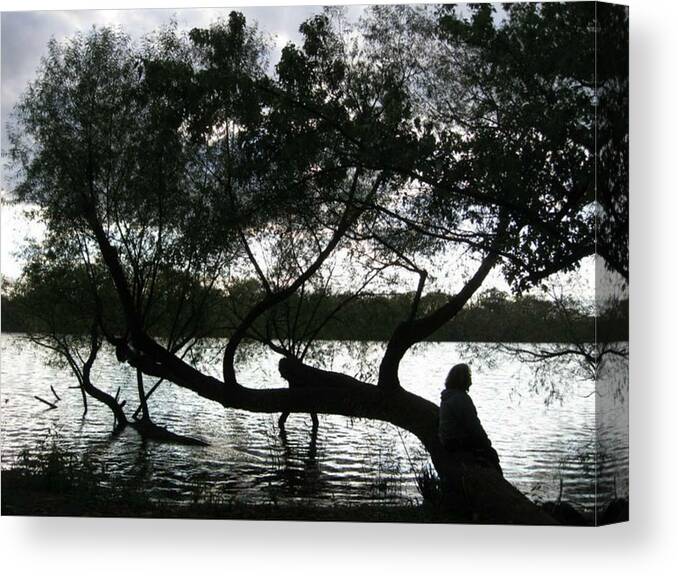 Richmond Canvas Print featuring the photograph Serenity on the River by Digital Art Cafe