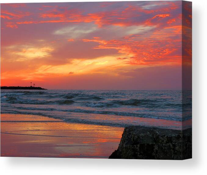 Sesuit Harbor Canvas Print featuring the photograph Sesuit Harbor At Dusk by Dianne Cowen Cape Cod Photography