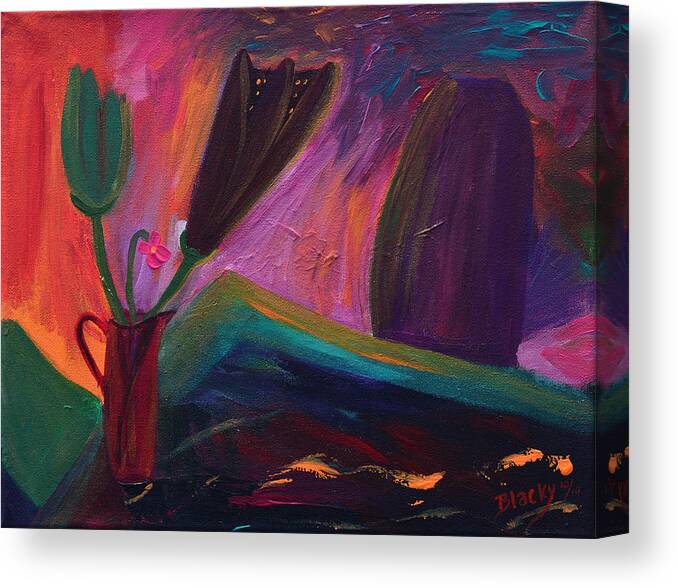 Table Canvas Print featuring the painting Setting The Mood by Donna Blackhall